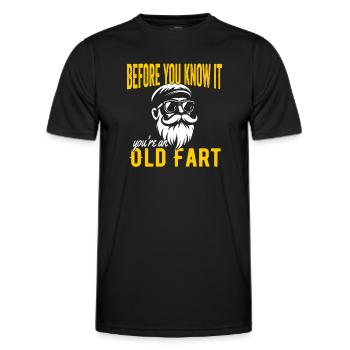 « Timeless Swagger » - Ressentez la fraîcheur de la sagesse - T-shirt sport Homme - noir - Devant - AI Model Male 178 dark (178cm)