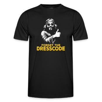Freedom in Style - 'Forget the dress code' - Men's Functional T-Shirt - black - Front - AI Model Male 178 dark (178cm)
