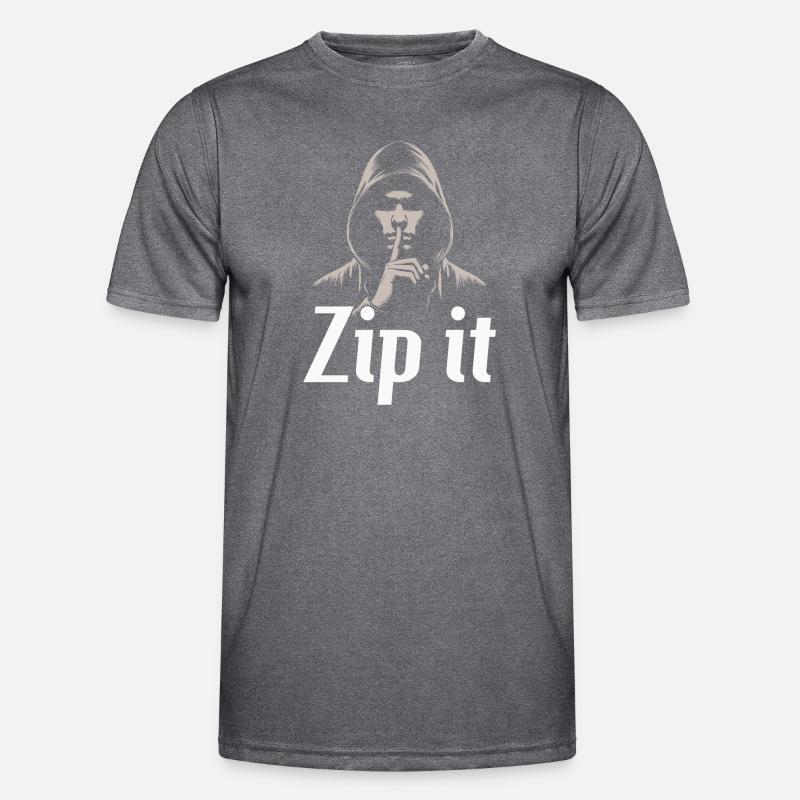 Silence Amplified: Zip It Men's Functional T-Shirt