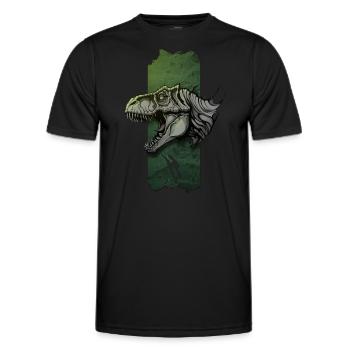 Majestätischer Tyrann: Epischer Tyrannosaurus - Männer Funktions-T-Shirt - Schwarz - Vorne - AI Model Male 178 dark (178cm)