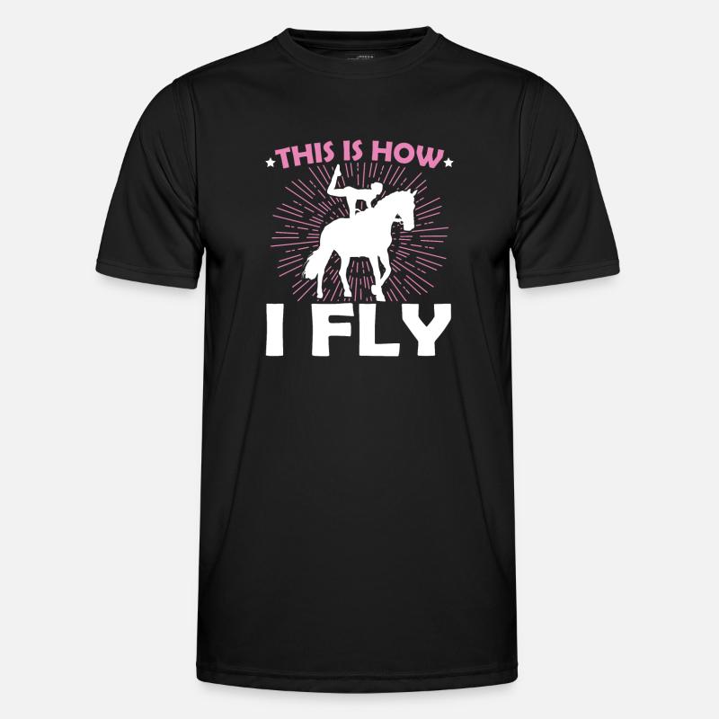 Voltigieren Volti Voltigier Pferde Pferdemädchen - Männer Funktions-T-Shirt - Schwarz