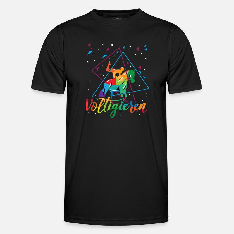 Voltigieren Volti Voltigier Pferde Pferdemädchen - Männer Funktions-T-Shirt - Schwarz