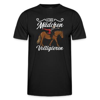 Voltigieren - Männer Funktions-T-Shirt - Schwarz - Vorne - AI Model Male 178 dark (178cm)