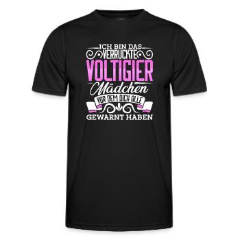 Voltigieren - Männer Funktions-T-Shirt - Schwarz - Vorne - AI Model Male 178 dark (178cm)