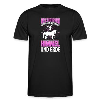 Voltigieren - Männer Funktions-T-Shirt - Schwarz - Vorne - AI Model Male 178 dark (178cm)