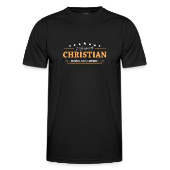 Professionell Christian Name Vorname - Männer Funktions-T-Shirt - Schwarz - Vorne - AI Model Male 178 dark (178cm)