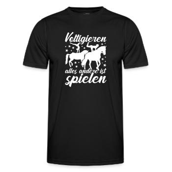 Voltigieren - Männer Funktions-T-Shirt - Schwarz - Vorne - AI Model Male 178 dark (178cm)
