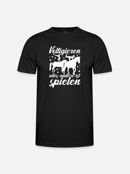 Voltigieren - Männer Funktions-T-Shirt - Schwarz
