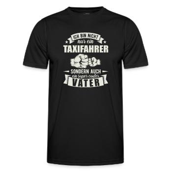 Taxifahrer Vater Papa Vatertag Taxi Auto - Männer Funktions-T-Shirt - Schwarz - Vorne - AI Model Male 178 dark (178cm)