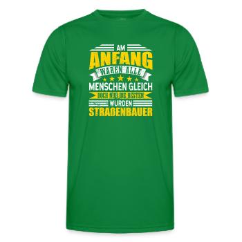 Straßenbauer Alle Menschen gleich - Männer Funktions-T-Shirt - Kelly Green - Vorne - AI Model Male 178 dark (178cm)