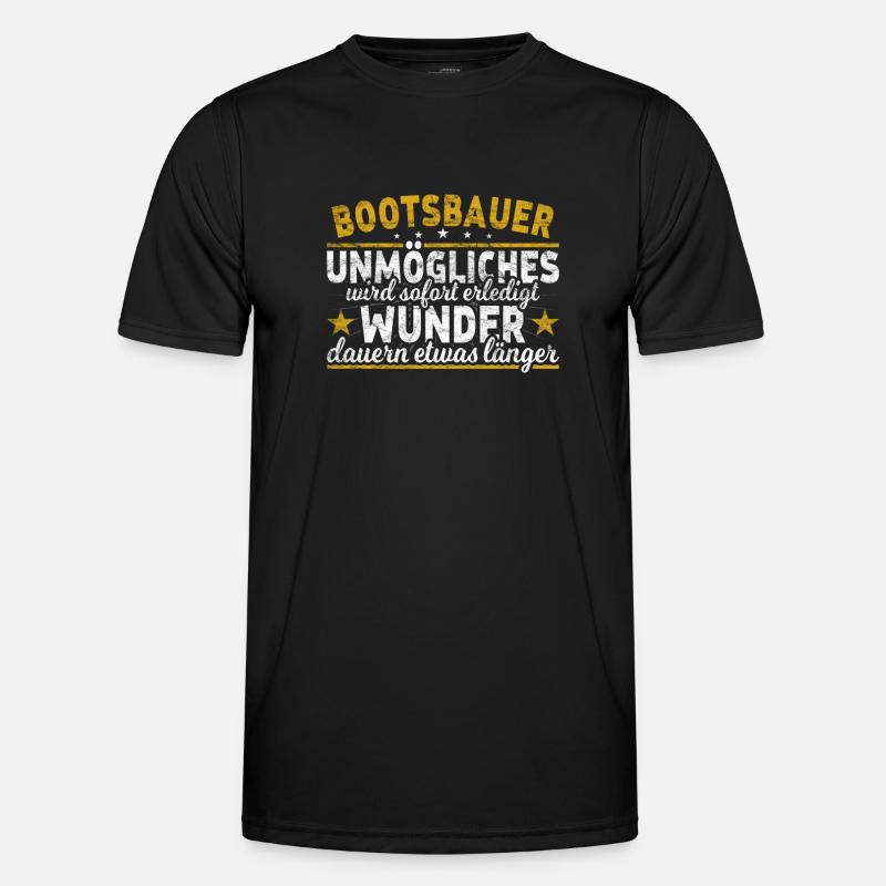 Bootsbauer Schiffsbauer - Männer Funktions-T-Shirt - Schwarz