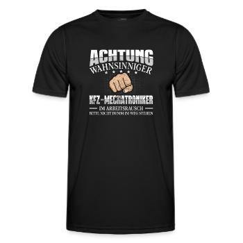 Kfz Mechatroniker - Männer Funktions-T-Shirt - Schwarz - Vorne - AI Model Male 178 dark (178cm)