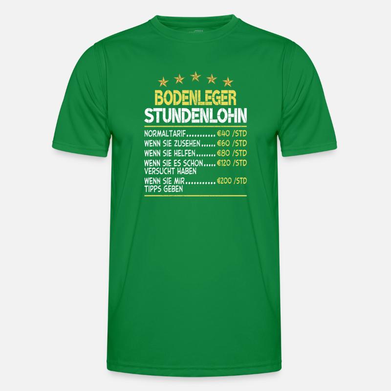 Bodenleger Stundenlohn Männer Funktions-T-Shirt