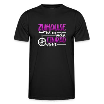 Einrad - Männer Funktions-T-Shirt - Schwarz - Vorne - AI Model Male 178 dark (178cm)