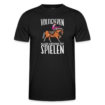 Voltigieren - Männer Funktions-T-Shirt - Schwarz - Vorne - AI Model Male 178 dark (178cm)