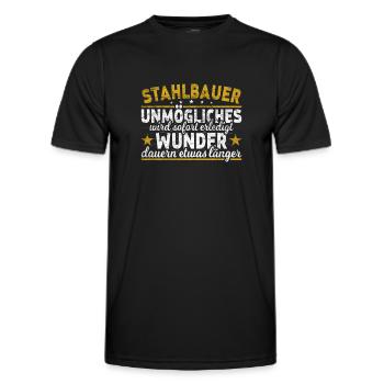 Stahlbauer Metallbauer - Männer Funktions-T-Shirt - Schwarz - Vorne - AI Model Male 178 dark (178cm)