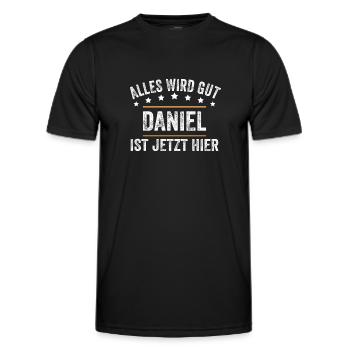 Daniel Vorname Name Geburtstag - Männer Funktions-T-Shirt - Schwarz - Vorne - AI Model Male 178 dark (178cm)