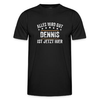 Dennis Vorname Name Geburtstag - Männer Funktions-T-Shirt - Schwarz - Vorne - AI Model Male 178 dark (178cm)