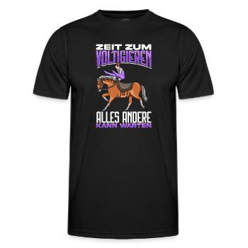 Voltigieren - Männer Funktions-T-Shirt - Schwarz - Vorne - AI Model Male 178 dark (178cm)