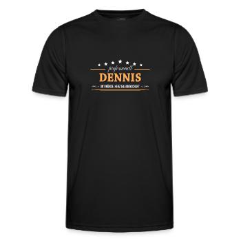 Professionell Dennis Name Vorname - Männer Funktions-T-Shirt - Schwarz - Vorne - AI Model Male 178 dark (178cm)