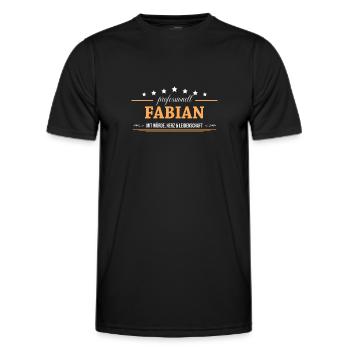 Professionell Fabian Name Vorname - Männer Funktions-T-Shirt - Schwarz - Vorne - AI Model Male 178 dark (178cm)