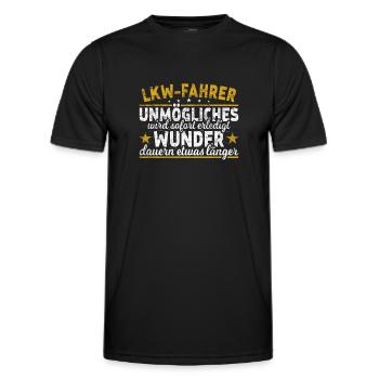 LKW-Fahrer Unmögliches Wunder Lastkraftwagen - Männer Funktions-T-Shirt - Schwarz - Vorne - AI Model Male 178 dark (178cm)