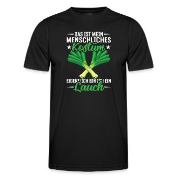 Lauch Kostüm Bodybuilding Satire Gym Jga - Männer Funktions-T-Shirt - Schwarz - Vorne - AI Model Male 178 dark (178cm)