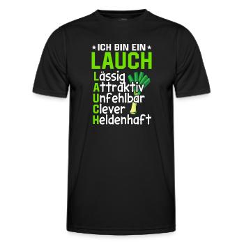 Lauch - Männer Funktions-T-Shirt - Schwarz - Vorne - AI Model Male 178 dark (178cm)