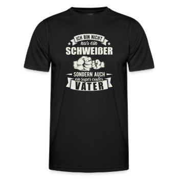 Schweißer Vater Papa Vatertag Metallbauer - Männer Funktions-T-Shirt - Schwarz - Vorne - AI Model Male 178 dark (178cm)