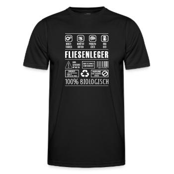 Fliesenleger Beruf Spruch lustig Mosaikleger - Männer Funktions-T-Shirt - Schwarz - Vorne - AI Model Male 178 dark (178cm)