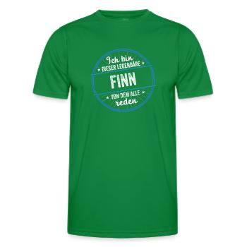 Ich bin dieser legendärer Finn Name - Männer Funktions-T-Shirt - Kelly Green - Vorne - AI Model Male 178 dark (178cm)