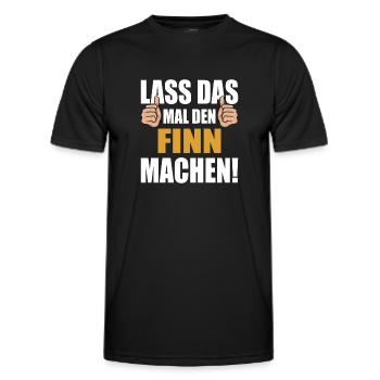 Lass das mal den Finn machen - Männer Funktions-T-Shirt - Schwarz - Vorne - AI Model Male 178 dark (178cm)