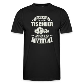 Tischler Vater Papa Vatertag Zimmerer - Männer Funktions-T-Shirt - Schwarz - Vorne - AI Model Male 178 dark (178cm)