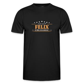 Professionell Felix Name Vorname - Männer Funktions-T-Shirt - Schwarz - Vorne - AI Model Male 178 dark (178cm)
