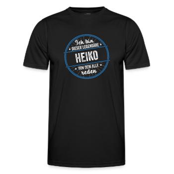 Ich bin dieser legendärer Heiko Name - Männer Funktions-T-Shirt - Schwarz - Vorne - AI Model Male 178 dark (178cm)