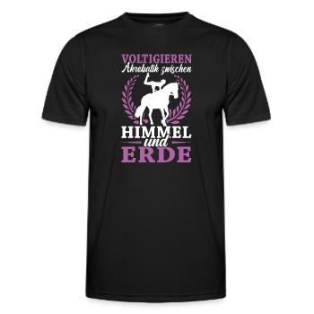 Voltigieren - Männer Funktions-T-Shirt - Schwarz - Vorne - AI Model Male 178 dark (178cm)