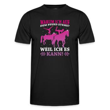 Voltigieren - Männer Funktions-T-Shirt - Schwarz - Vorne - AI Model Male 178 dark (178cm)