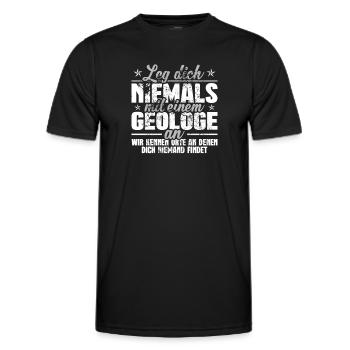 Geologe Wir kennen Orte Geologie - Männer Funktions-T-Shirt - Schwarz - Vorne - AI Model Male 178 dark (178cm)