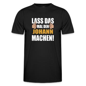 Lass das mal den Johann machen - Männer Funktions-T-Shirt - Schwarz - Vorne - AI Model Male 178 dark (178cm)