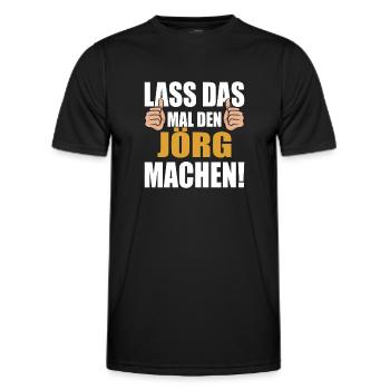 Lass das mal den Jörg machen - Männer Funktions-T-Shirt - Schwarz - Vorne - AI Model Male 178 dark (178cm)