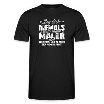 Maler Lackierer Wir kennen Orte Lackierer - Männer Funktions-T-Shirt - Schwarz - Vorne - AI Model Male 178 dark (178cm)