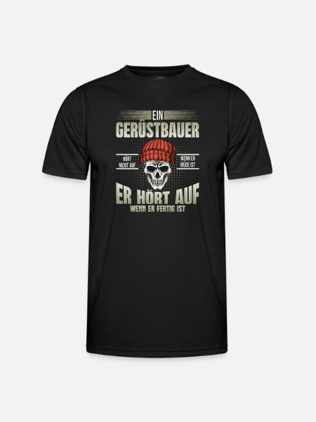 Gerüstbauer - Männer Funktions-T-Shirt - Schwarz