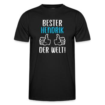 Hendrik Vorname Name Geburtstag - Männer Funktions-T-Shirt - Schwarz - Vorne - AI Model Male 178 dark (178cm)