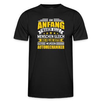 Automechaniker Alle Menschen gleich - Männer Funktions-T-Shirt - Schwarz - Vorne - AI Model Male 178 dark (178cm)