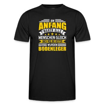 Bodenleger Alle Menschen gleich - Männer Funktions-T-Shirt - Schwarz - Vorne - AI Model Male 178 dark (178cm)