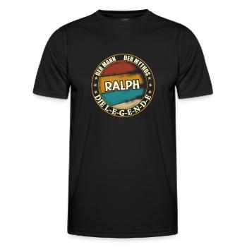 Ralph Vorname Name Geburtstag - Männer Funktions-T-Shirt - Schwarz - Vorne - AI Model Male 178 dark (178cm)
