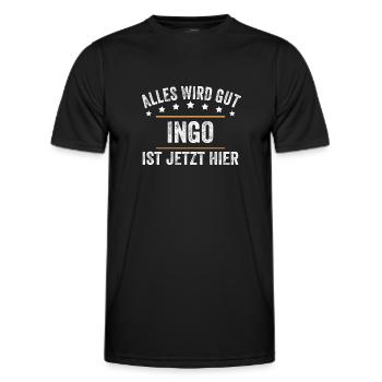 Ingo Vorname Name Geburtstag - Männer Funktions-T-Shirt - Schwarz - Vorne - AI Model Male 178 dark (178cm)