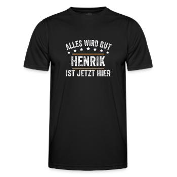 Henrik Vorname Name Geburtstag - Männer Funktions-T-Shirt - Schwarz - Vorne - AI Model Male 178 dark (178cm)