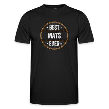 Best Mats Ever First Name Name Gift - Men's Functional T-Shirt - black - Front - AI Model Male 178 dark (178cm)