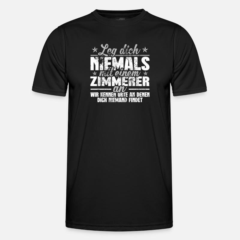 Zimmerer - Männer Funktions-T-Shirt - Schwarz